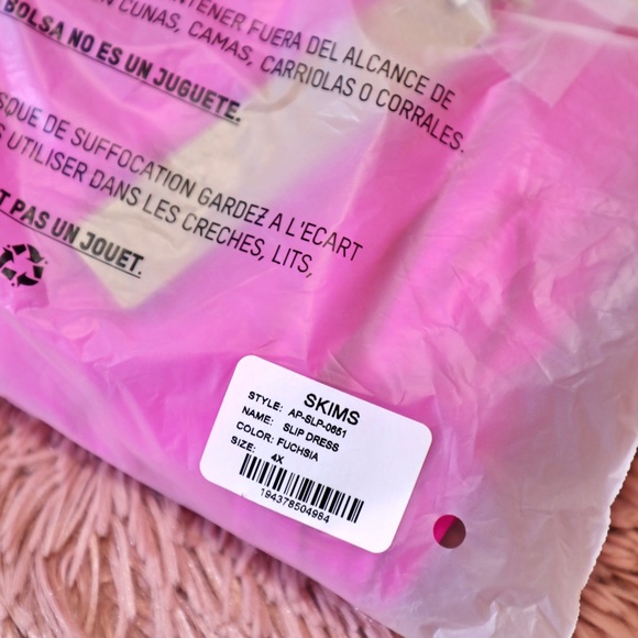 Skims Fits Everybody Slip Dress Fuschia 4X - Picture 4 of 4